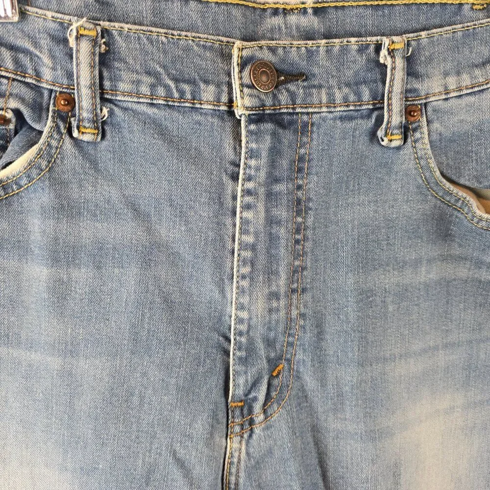 Levi’s 505 Jeans Mens 38x30 Blue Denim Straight Leg Regular Medium Wash Stretch
